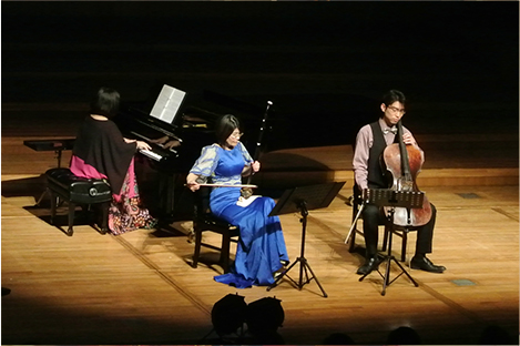 Trio of erhu, cello and piano